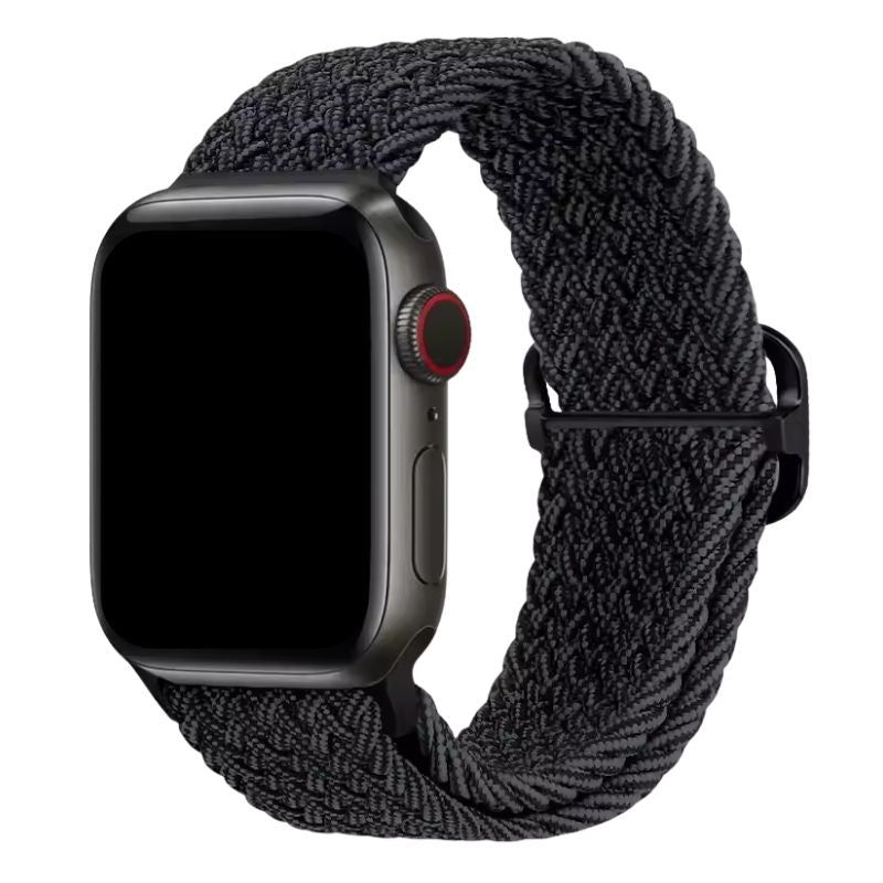 Geflochten-Meliert-Schwarz