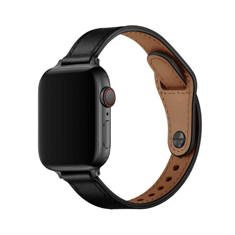 Leder-Classic-Slim-Schwarz